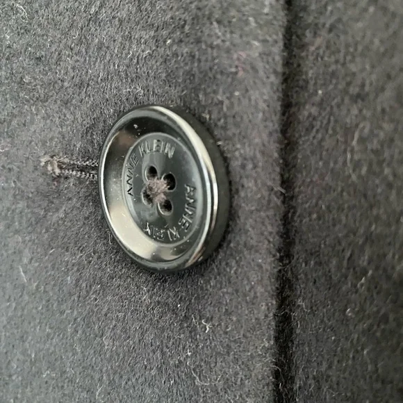 ANNE KLEIN *NWT* Plus-Sz Cashmere Blend Black Single Breasted Walker Coat Sz 14 - Picture 9 of 12